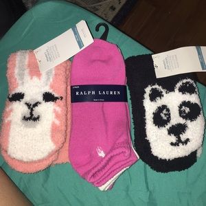 Fuzzy socks and ankle socks